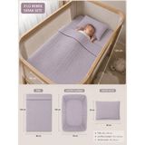 Ozz Baby %100 Pamuk Anne Yanı Park Yatak BEBEK Pike Takımı (80X120) Lastikli Bebek Çarşafı (70X120X15) (60X110X20) Yastık Kılıfı (35X45) (Oeko-Tex Sertifikalı) - Gri