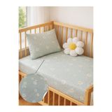 Ozz Baby ANNE YANI PARK BEŞİK YATAK %100 PAMUK BEBEK LASTİKLİ ÇARŞAF (70X120X16CM) Yastık Kılıfı (35x45)