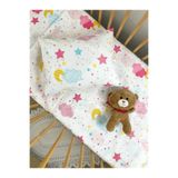 Ozz Baby PARK BEŞİK %70 Pamuk %30 Polyemid Lastikli Çarşaf (60X120)&Yastık Kılıfı (35x45)cm
