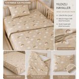 Ozz Baby Park Beşik & anne Yanı Çocuk & Bebek Nevresim Takım ,(80X120 cm) %70 Pamuk %30 polyemid - Bej - Kahverengi - 80 x 120 cm