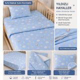 Ozz Baby Park Beşik &anne Yanı Çocuk & Bebek Nevresim Takımı ; (80X120 cm )%30 Polyemid,%70 Pamuk - Mavi - Lacivert - 80 x 120 cm