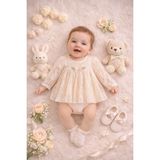 Ozz Baby Premium Yenidoğan Kız Bebek (0-3) (3-6 ) Ay Dantelli Badi Elbise (Hediyelik ,mevlüt, Babyshower ) - 3 - 6 Ay - Organic