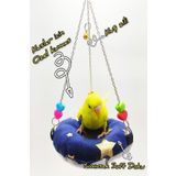 ozzipetshop Kuş Salıncagı Peluş Hamak Yumuşak Kuş Yatağı