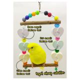 ozzipetshop Mineral Blok Lu Dogal Kuş Salıncağı Eglenceli Kuş Oyuncagi