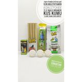 ozzipetshop Muhabbet Kuşu Bakım Seti - Vitamin, Kumlu Tünek, Gaga Taşı, Kraker Ve Kuş Kumu