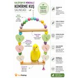 ozzipetshop Muhabbet Kuşu Gaga Taşlı Salıncak Kemirme Oyuncağı Mineral Taşlı