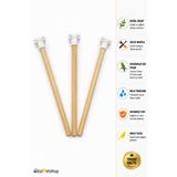 ozzipetshop Papağan Tüneği Ahşap 25 cm 3 Adet Sultan Papağanı Cennet Papağanı Forpus Kuş Tüneği