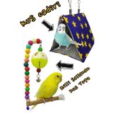 Ozzipetshop Sallantili Kuş Toplu Tunek Ve Kuş Yuvasi Cadir Yuva