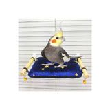 ozzipetshop Sultan Papağanı Için Özel Bakteri Tutmayan Kumaş Yastıklı Dinlenme Tüneği
