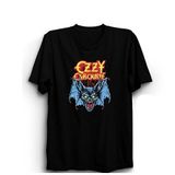 Ozzy Os, Oldskull Bat Logo, Rock Metal Müzik Grubu Baskılı Unisex,%100 Pamuk Tişört 5XL Siyah