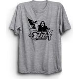Ozzy Osbourne, With Black Sabbath Logo, Rock Metal Müzik Grubu, Unisex, Pamuk Tişört - Gri