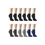 Ozzy Socks 12 Çift Bambu Erkek Dikişsiz Patik Çorap 4 Mevsim Dayanıklı Topuk Ve Burun Koyu Renkler