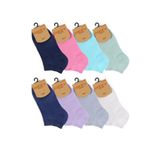 OZZY SOCKS 12 Çift Modal Penye ve Pamuk Karışımı Kadın Çorabı - Çok Renkli Pamuklu Patik Çorap Seti – Sneaker Çorabı 36-40