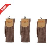 Ozzy Socks 3’lü Kışlık Kadın Yünlü Uyku Çorabı Soft Touch Siyah Renk Isı Tutucu Çorap - 36 - 40 - Kahverengi