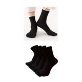 Ozzy Socks 4 Çift Siyah Antibakteriyel Mantar Önleyici Parmak Çorabı