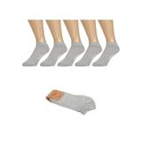 OZZY SOCKS 5 Çift Dikişsiz Yazlık Dayanıklı Pamuklu Patik Çorap- Gri Sneaker Çorap (40-44)