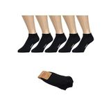 OZZY SOCKS 5 Çift Dikişsiz Yazlık Dayanıklı Pamuklu Patik Çorap- Siyah Sneaker Çorap (36-40)