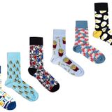 OZZY SOCKS 6 Çift Baskılı Organik Pamuklu Dikişsiz Erkek Çorap Seti - Desenli Çorap Asorti-10 (39-42)