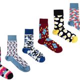 OZZY SOCKS 6 Çift Baskılı Organik Pamuklu Dikişsiz Erkek Çorap Seti - Desenli Çorap Asorti-3 (43-46)
