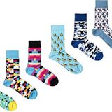 OZZY SOCKS 6 Çift Baskılı Organik Pamuklu Dikişsiz Erkek Çorap Seti - Desenli Çorap Asorti-6 (39-42)