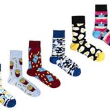 OZZY SOCKS 6 Çift Baskılı Organik Pamuklu Dikişsiz Erkek Çorap Seti - Desenli Çorap Asorti-8 (43-46)