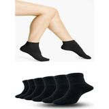 Ozzy Socks 6 Çift Logosuz Dikişsiz Pamuklu Spor Unisex Soket Çorap - 36 - 40 - 000-Siyah