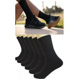 Ozzy Socks 6 Çift Logosuz Dikişsiz Pamuklu Tenis Unisex Soket Çorap - 01-Siyah - 36 - 40