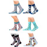 Ozzy Socks 6' Lı Organik Pamuklu Dikişsiz Erkek Çok Renkli Desenli Çorap - 39 - 42 - Kırmızı