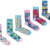 OZZY SOCKS 6'lı Organik Pamuklu Dikişsiz Kadın Çorap Seti - Canlı Renkler ve Desenlerle, Rahat ve Yumuşak, Asorti-4 (39-42)