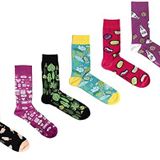 OZZY SOCKS 6'lı Organik Pamuklu Dikişsiz Kadın Çorap Seti - Canlı Renkler ve Desenlerle, Rahat ve Yumuşak, Asorti-5 (39-42)