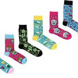 OZZY SOCKS 6'lı Organik Pamuklu Dikişsiz Kadın Çorap Seti - Canlı Renkler ve Desenlerle, Rahat ve Yumuşak, Asorti-7 (35-38)