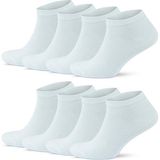 Ozzy Socks 8 Çift Pamuklu Kadın Patik - 36 - 40 - 1BW-Beyaz