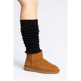Ozzy Socks Aerobik Tozluk,%100 Akrilik Triko Örgü Leg Warmer, Siyah
