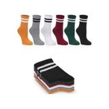 Ozzy Socks Çizgili Kadın Tenis Çorabı Çok Renkli 6'lı Çok Renkli