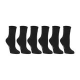 Ozzy Socks Çizgisiz Kısa Konç Kadın Tenis Çorabı Siyah 6'lı Siyah