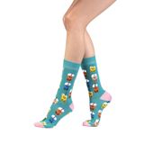 OZZY SOCKS Drink (İçecek) Desenli Pamuklu Çorap - Eğlenceli ve Rahat Tasarım Hediye Çorap (Turkuaz / 35-38)