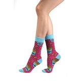 OZZY SOCKS FRIES (Kızartma) Desenli Pamuklu Çorap - Eğlenceli ve Rahat Tasarım Hediye Çorap (Pembe / 39-42)