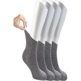 Ozzy Socks Kadın 4 Çift Bambu Lastiksiz Sıkmayan Diabetik Bilek Çorap - 36 - 40 - Antrasit