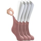Ozzy Socks Kadın 4 Çift Bambu Lastiksiz Sıkmayan Diabetik Bilek Çorap - 36 - 40 - Greyfurt