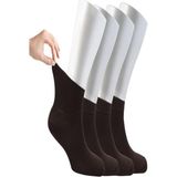 Ozzy Socks Kadın 4 Çift Bambu Lastiksiz Sıkmayan Diabetik Bilek Çorap - 36 - 40 - Kahverengi