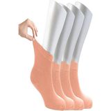 Ozzy Socks Kadın 4 Çift Bambu Lastiksiz Sıkmayan Diabetik Bilek Çorap - 36 - 40 - Somon