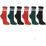 Ozzy Socks Kadın 6' Lı Karışık Renkli Çizgili Tenis Çorabı - 36 - 40