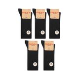 Ozzy Socks Kışlık Erkek Lambswool Yünlü Uyku Çorabı Soft Touch 5 Çift Siyah