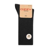 Ozzy Socks Kışlık Siyah Erkek Lambswool Yünlü Uyku Çorabı Soft Touch 1 Çift Siyah