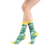 OZZY SOCKS Lime Desenli Pamuklu Çorap - Eğlenceli ve Rahat Tasarım Hediye Çorap (Yeşil / 35-38)