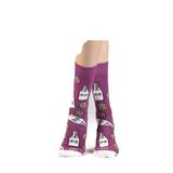OZZY SOCKS Milk (Süt) Desenli Pamuklu Çorap - Eğlenceli ve Rahat Tasarım Hediye Çorap (Mor / 39-42)