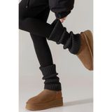 Ozzy Socks Tozluk %100 Akrilik Triko Örgü Leg Warmer Ayak Isıtıcı antrasit