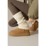 Ozzy Socks Tozluk %100 Akrilik Triko Örgü Leg Warmer Ayak Isıtıcı Ekru
