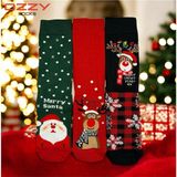 Ozzy Socks Unisex Yılbaşı Çorap 3 Çift Pamuk - Poliamid - Elastan Malzeme Özellikleri ile Eğlenceli Desen - 36 - 44 - Kırmızı