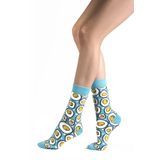 OZZY SOCKS Yumurta Desenli Pamuklu Çorap - Desenli Eğlenceli ve Rahat Tasarım Hediye Çorap (Turkuaz / 35-38)